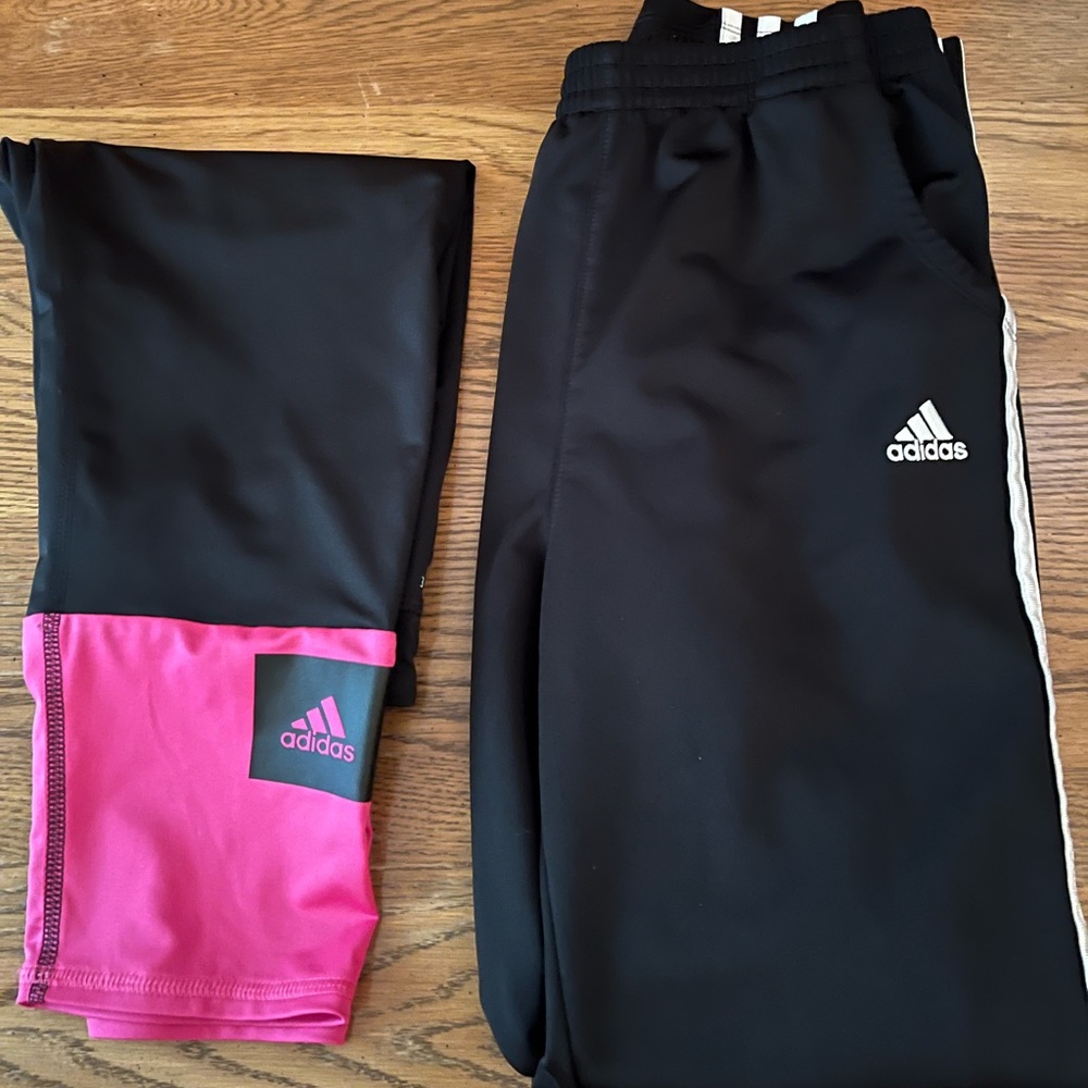 2 pack adidas training pants girls size large (14)